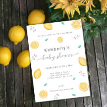 Lemon Citrus Mediterranean Summer Baby Dusche