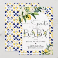 Lemon Citrus Mittelmeer Botanical Baby Dusche