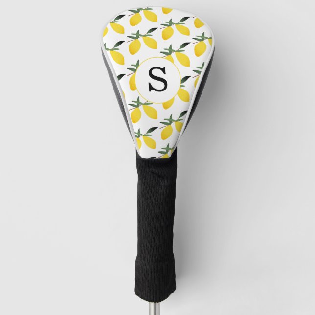 Lemon Citrus Monogram Golf Headcover (Vorderseite)