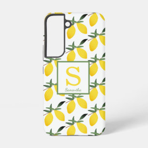 Lemon Citrus Monogram Name Samsung Galaxy Hülle