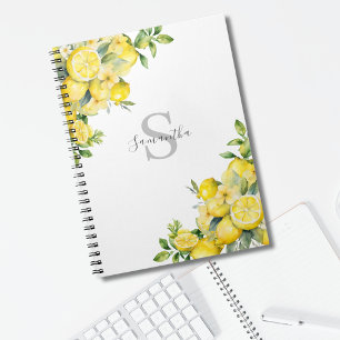 Lemon Citrus Monogram Notizblock