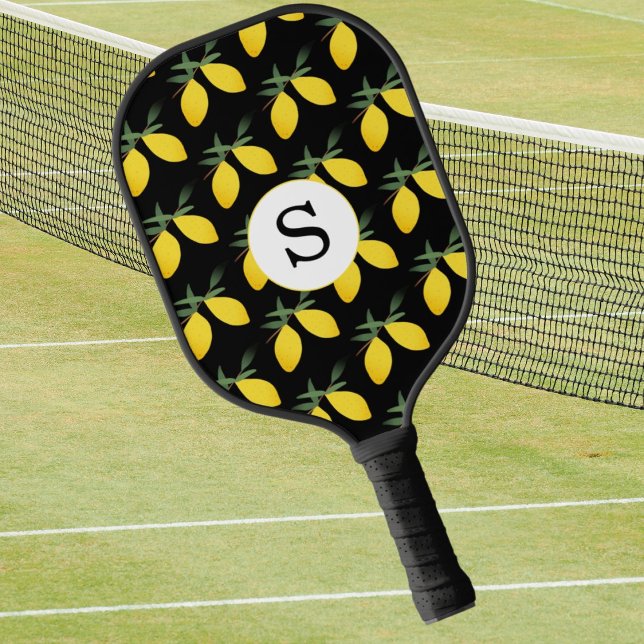Lemon Citrus Monogram Pickleball Paddle (Von Creator hochgeladen)