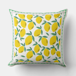 Lemon Citrus Muster Kissen