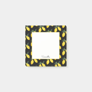 Lemon Citrus Muster Post-it Klebezettel
