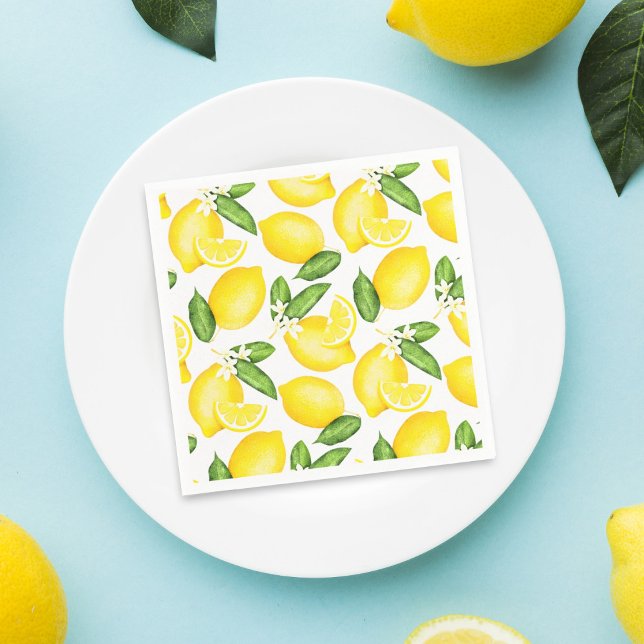 Lemon Citrus Muster Serviette (Von Creator hochgeladen)