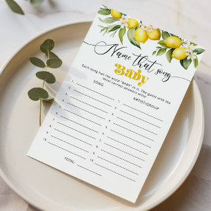 Lemon Citrus Name, das Lied Baby Dusche Spiel