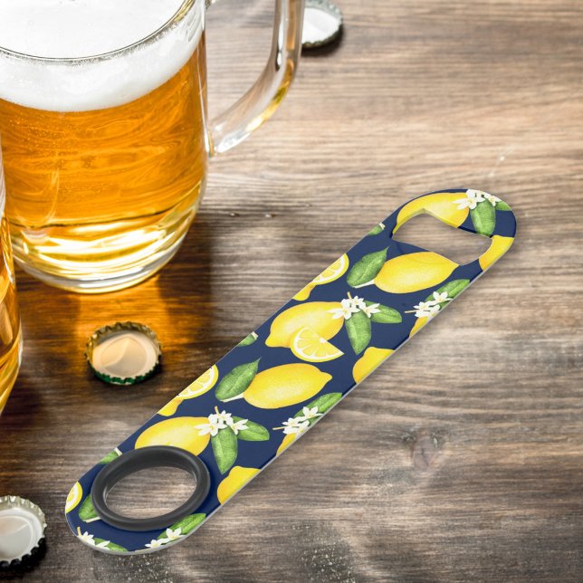 Lemon Citrus Navy Blue Speed Flaschenöffner (Von Creator hochgeladen)