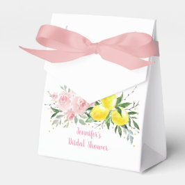 Lemon Citrus Pink Floral Brautparty Geschenkschachtel