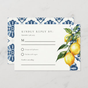 Lemon Citrus Positano Italian Wedding RSVP