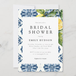 Lemon Citrus Positano Italienisches Brautparty Einladung