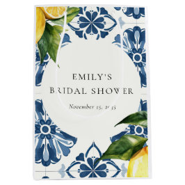 Lemon Citrus Positano Italienisches Brautparty Mittlere Geschenktüte