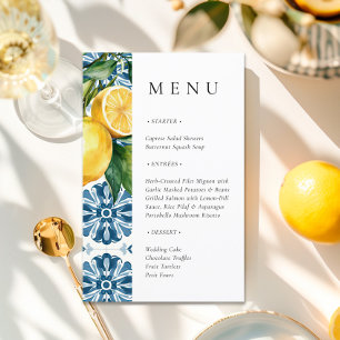 Lemon Citrus Positano Italienisches Hochzeitsmenü