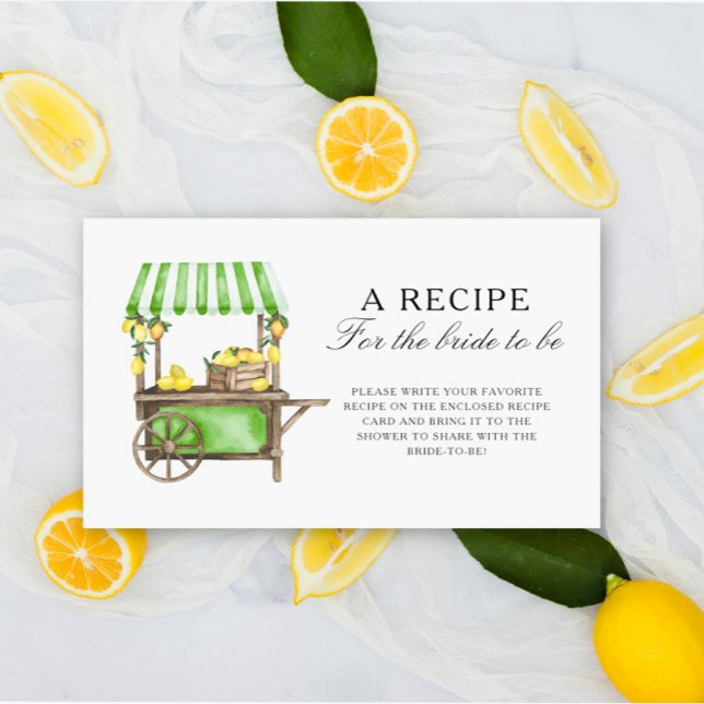 Lemon Citrus - Recipe for the bride to be Begleitkarte (Von Creator hochgeladen)