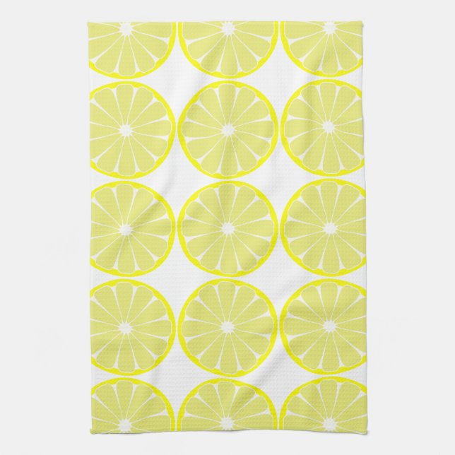 Lemon Citrus Retro Küchenhandtuchgeschenk Geschirrtuch (Vertikal)