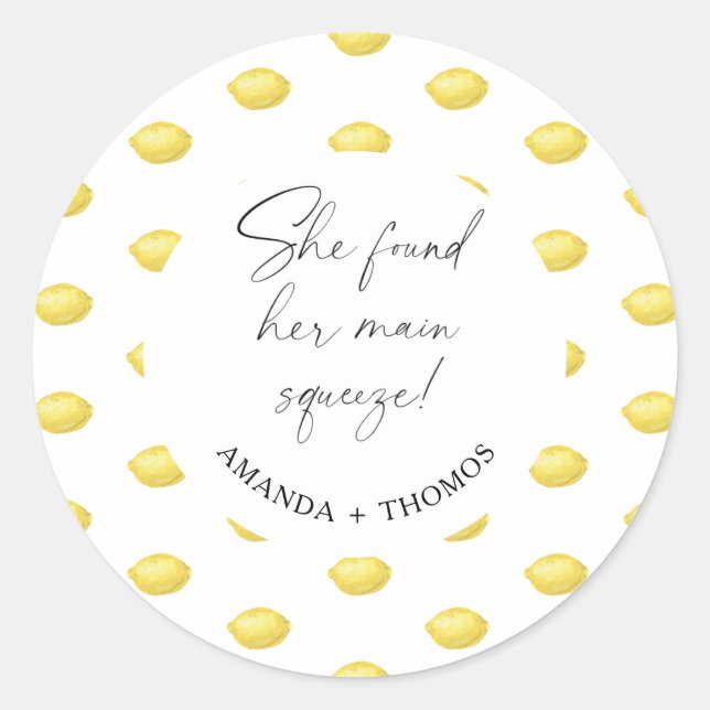 Lemon Citrus - Sie fand ihren Hauptpresse Runder Aufkleber (Vorderseite)