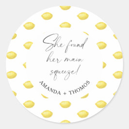 Lemon Citrus - Sie fand ihren Hauptpresse Runder Aufkleber