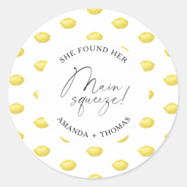 Lemon Citrus - Sie fand ihren Hauptpresse Runder Aufkleber