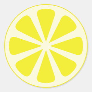 Lemon Citrus Slice Frucht 1. Geburtstag Vielen Dan Runder Aufkleber