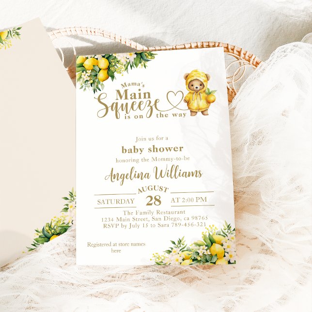 Lemon Citrus Sommer geschlechtsneutral Baby Dusche Einladung (Von Creator hochgeladen)