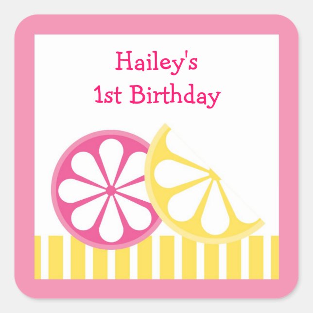 Lemon Citrus Stickers Umschlag Aufkleber (Vorderseite)