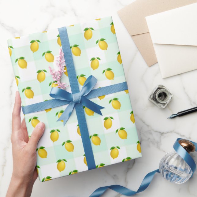 Lemon Citrus Summer Birthday Geschenkpapier (Schenken)