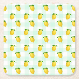 Lemon Citrus Summer Birthday Rechteckiger Pappuntersetzer