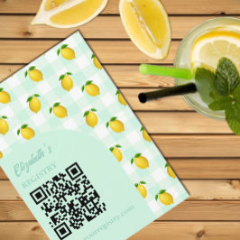 Lemon Citrus Summer Birthday Registry Begleitkarte