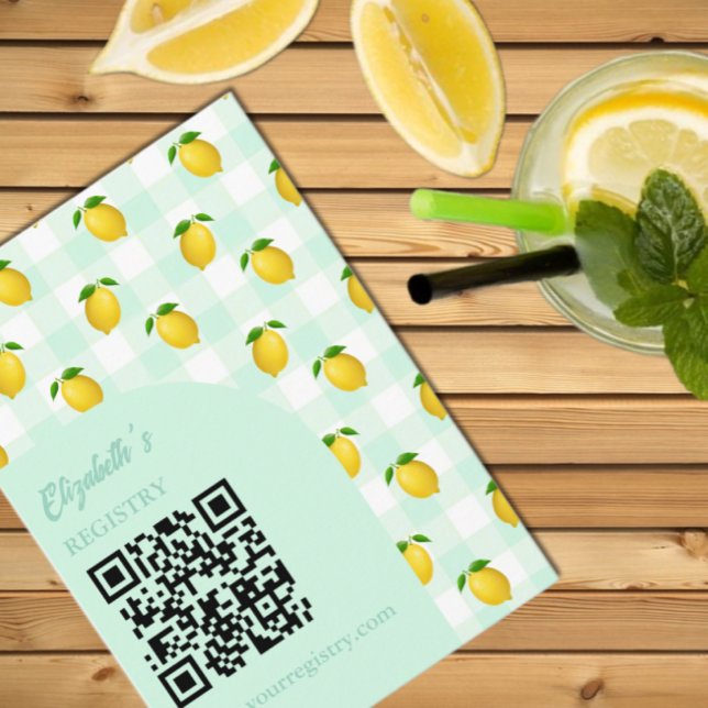 Lemon Citrus Summer Birthday Registry Begleitkarte (Von Creator hochgeladen)