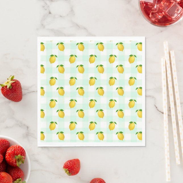Lemon Citrus Summer Birthday Serviette (Beispiel)
