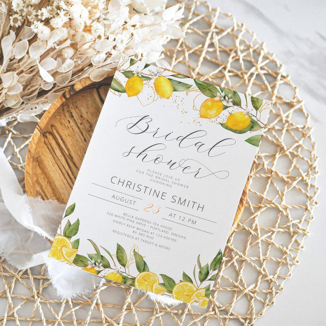 Lemon Citrus Summer Bridal Dusche Einladung (Von Creator hochgeladen)
