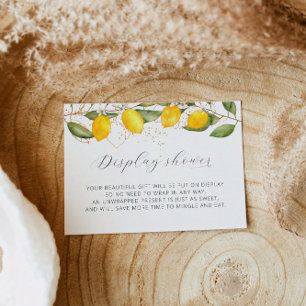 Lemon Citrus Summer Display Showdusche Brautparty Begleitkarte