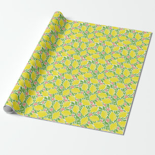 Lemon Citrus Summer Vintag Pattern Geschenkpapier