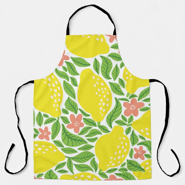 Lemon Citrus Summer Vintag Pattern Schürze (Vorderseite)