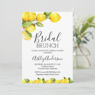 Lemon Citrus Themed Bridal Dusche Einladung