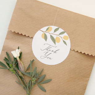 Lemon Citrus Vielen Dank Runder Aufkleber