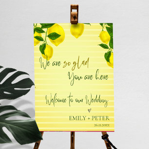 Lemon Citrus Wedding Niedlicher Empfang zu unserer Poster