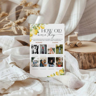 Lemon Citrus Wie alt waren sie Baby Showspiel