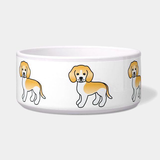 Lemon Coat Cartoon Beagle Rasse Hunde Napf (Rechts)