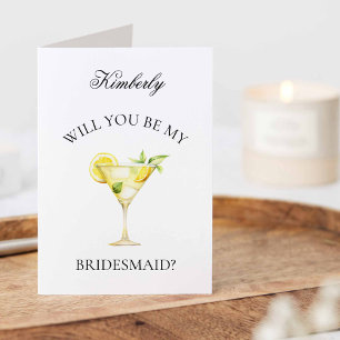 Lemon Cocktail Werden Sie mein Vorschlag von Bride Ankündigung