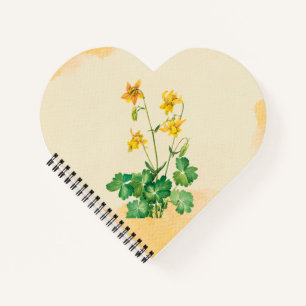 Lemon Columbine Blume Notizbuch