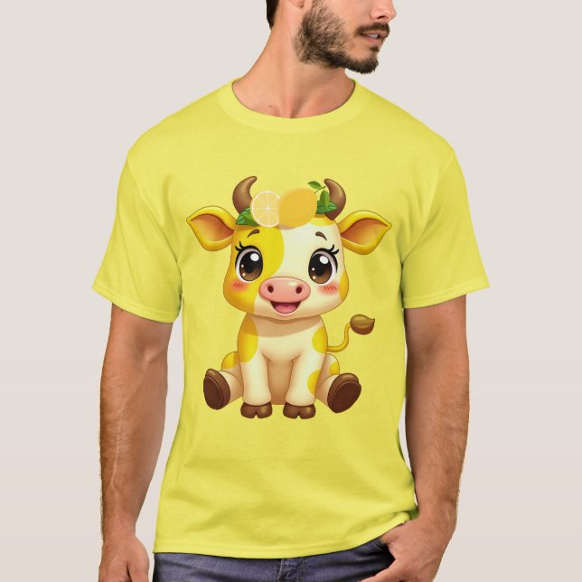 Lemon Cow Sweater | Kawaii Lemonade Milk Sweatshir T-Shirt (Vorderseite)