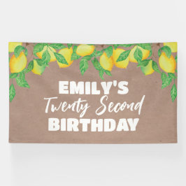 Lemon craft Birthday party banner
