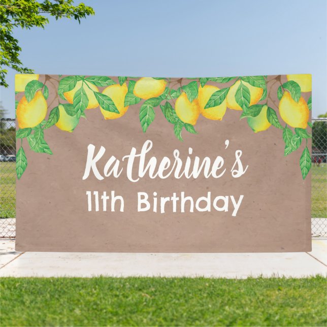 Lemon craft Birthday Personalized banner (Außenbereich)