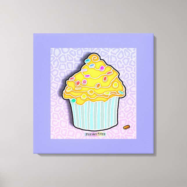 LEMON CUPCAKE Gallery Wrapped Canvas Leinwanddruck (Vorderseite)