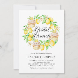 Lemon Cupcake Summer Bridal Brunch Einladung