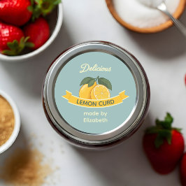 Lemon Curd Runder Aufkleber