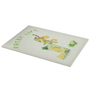 Lemon Cutting Board Juice Drink Summer Party Schneidebrett