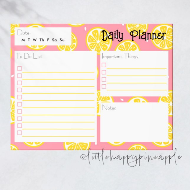 Lemon Daily Planner Notepad Notizblock (Von Creator hochgeladen)