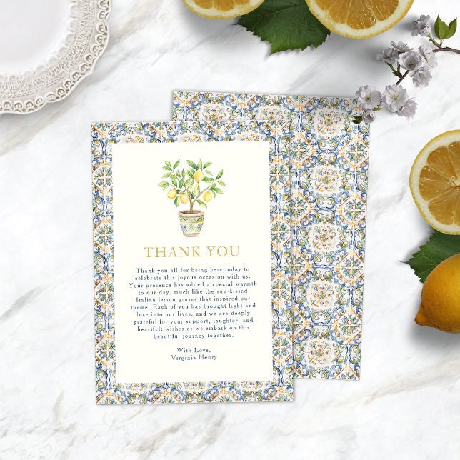 Lemon danke Ihnen Karten (Lemon Thank You Cards
)