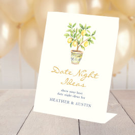 Lemon Date Night Sign Sockelschild
